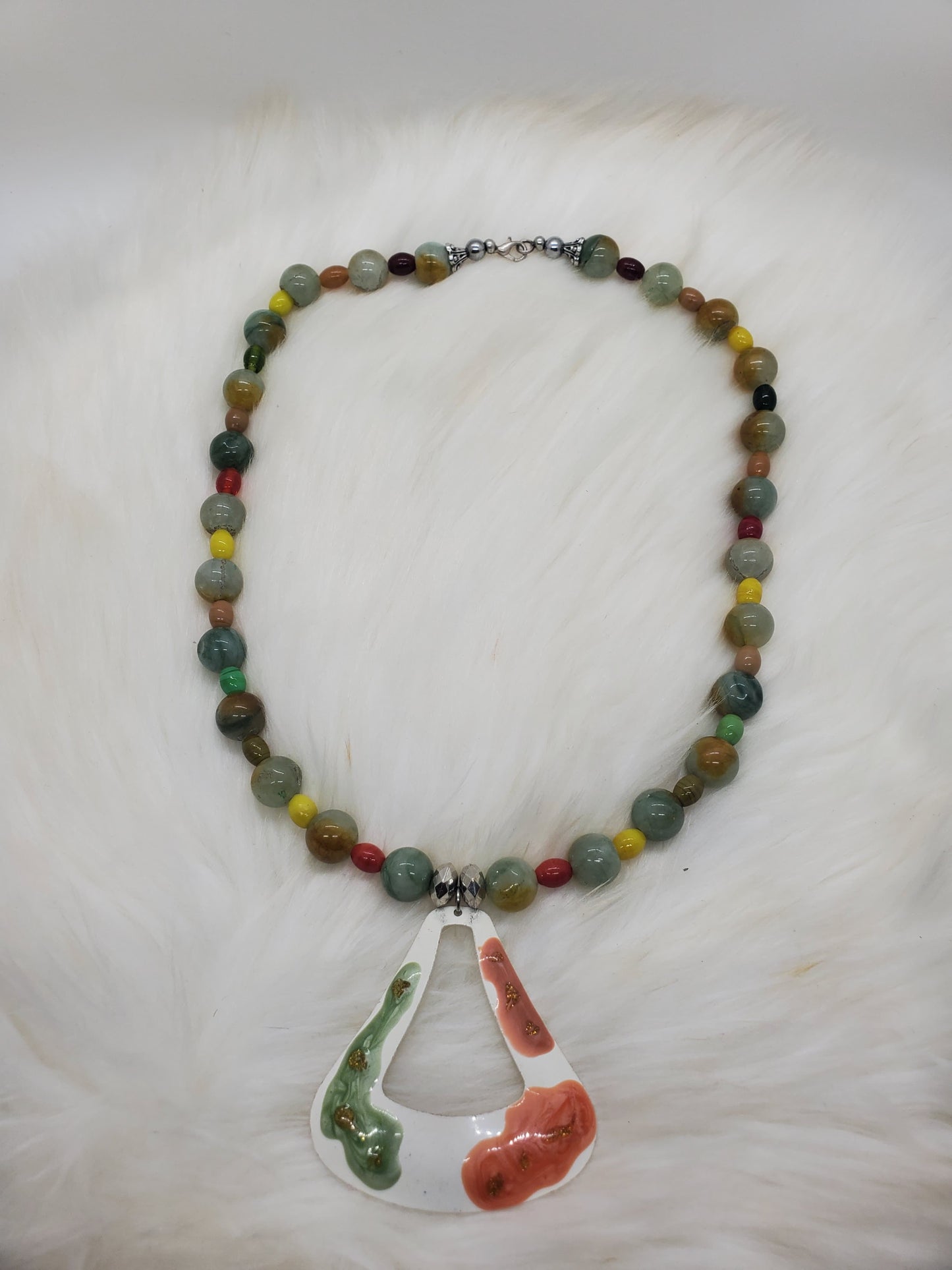Handcrafted Multicolor Beaded Statement Necklace