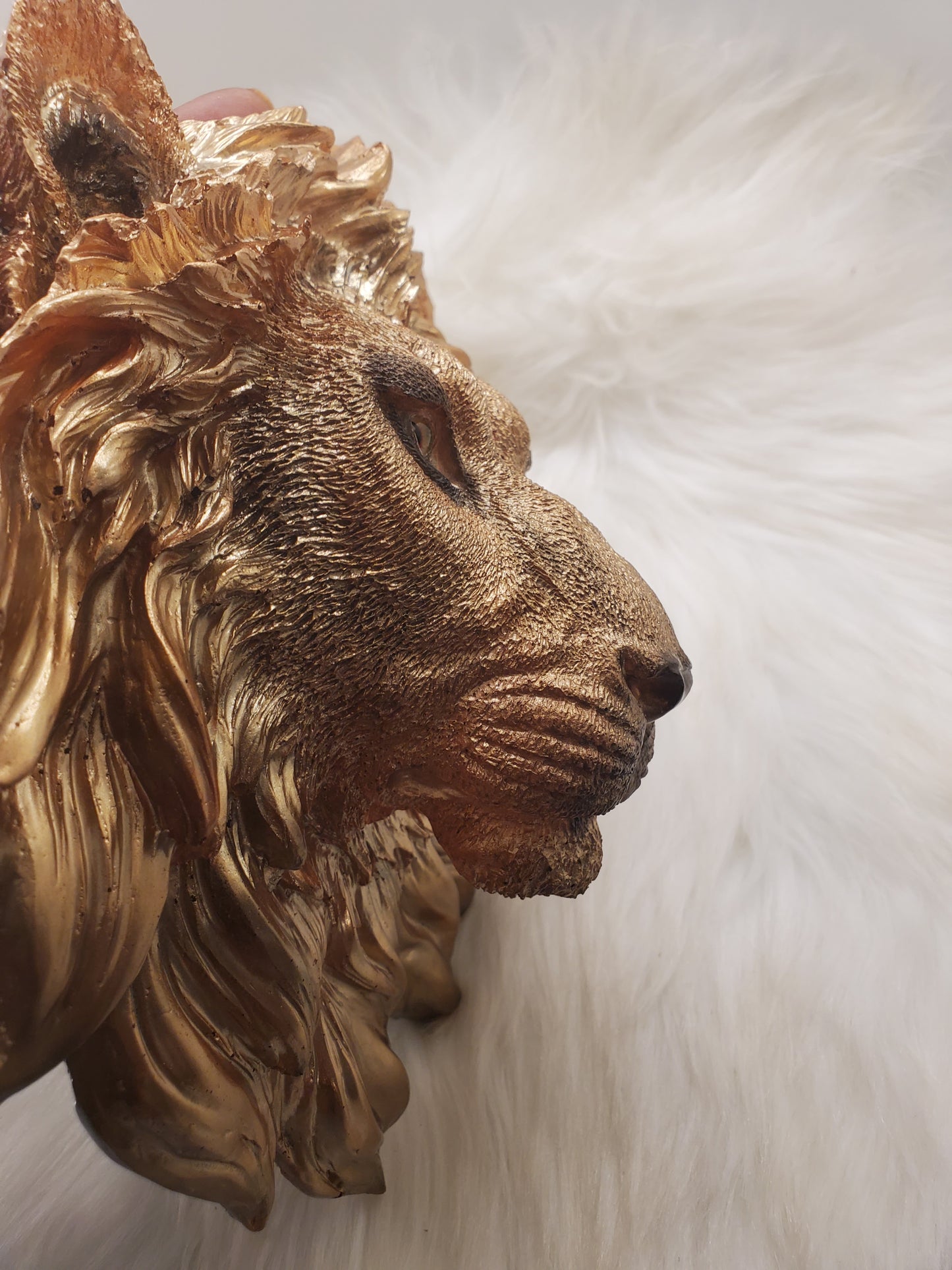 RESIN LION HEAD